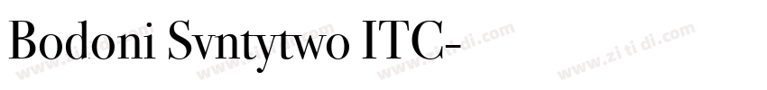 Bodoni Svntytwo ITC字体转换